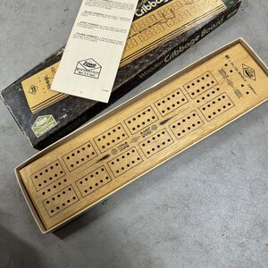 Vintage 1968 E S Lowe Cribbage Board No. 1503. With Instructions - HLBN